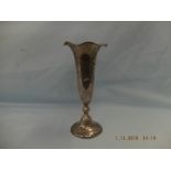 A Shrieve & Co sterling silver vase a/f