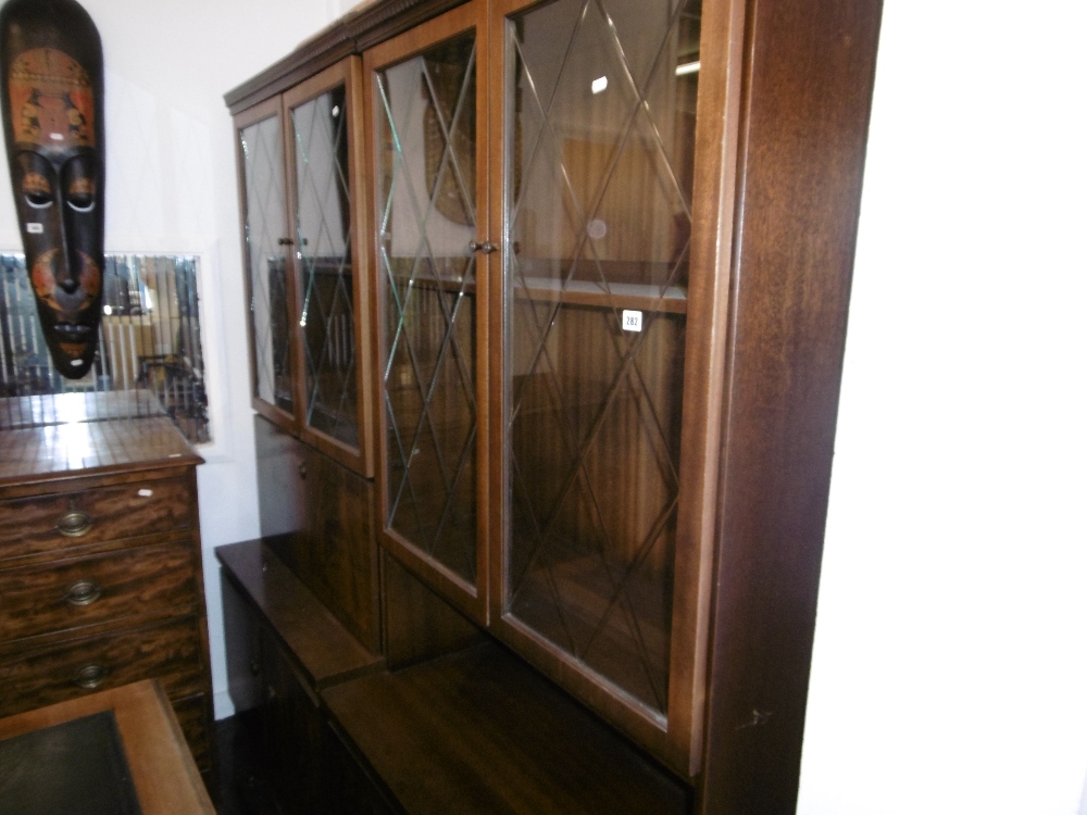 TWO MAHOGANY DISPLAY CABINETS - Image 2 of 5