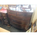 A 19th Century Georgian mahogany chest of drawers on bracket feet