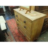 A pine 19th century chest of drawers