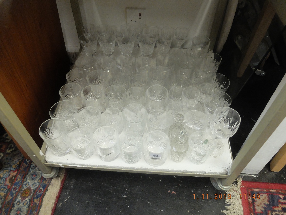 A quantity of cut crystal glassware