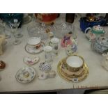 A mixed assortment of china including Hammersley trio,