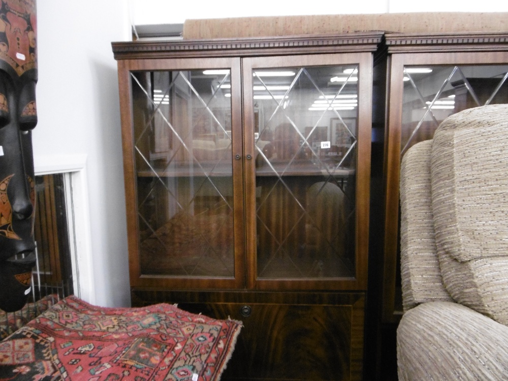 TWO MAHOGANY DISPLAY CABINETS - Image 3 of 5