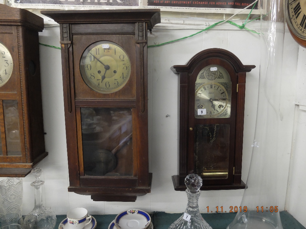 Two wall clocks