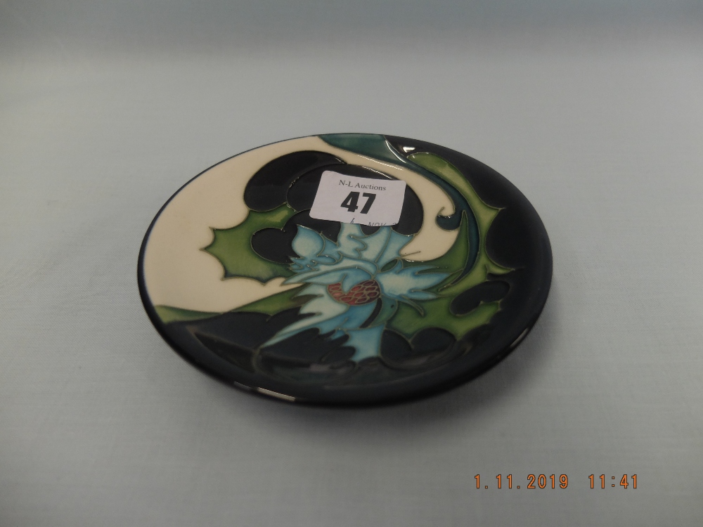 An Emma Bossons Moorcroft pin tray