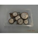 Seven pocket watches,