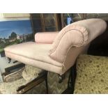 A Victorian upholstered chaise