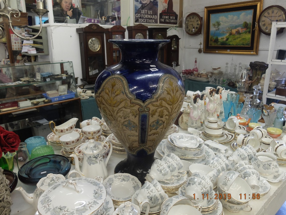 A large and impressive 19th century Doulton Lambeth exhibition vase,
