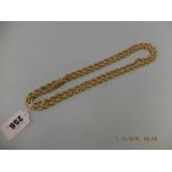 An 18ct yellow gold rope chain weight 75 grams, approx.