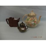 A miniature cloisonne teapot,