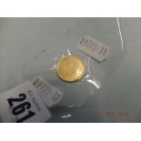 An Egyptian King Faud 50 Piastres gold coin