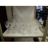 A quantity of cut crystal glassware