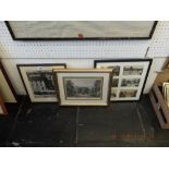 A set of late 19th century images of Hampstead & Wilsden plus framed engraving and a framed photo