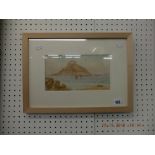 A framed signed watercolour of St Michaels Mount