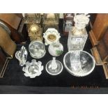 A quantity of assorted glassware mostly A/F including Lalique and a Baccarat crystal ball