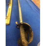 A William IV period 1822 pattern officers sword 32 pipes back plate etched with royal cipher copper