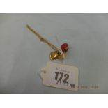 A 14k gold bracelet and three gold pendants 14/18k