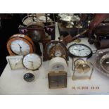 Fourteen assorted clocks A/F