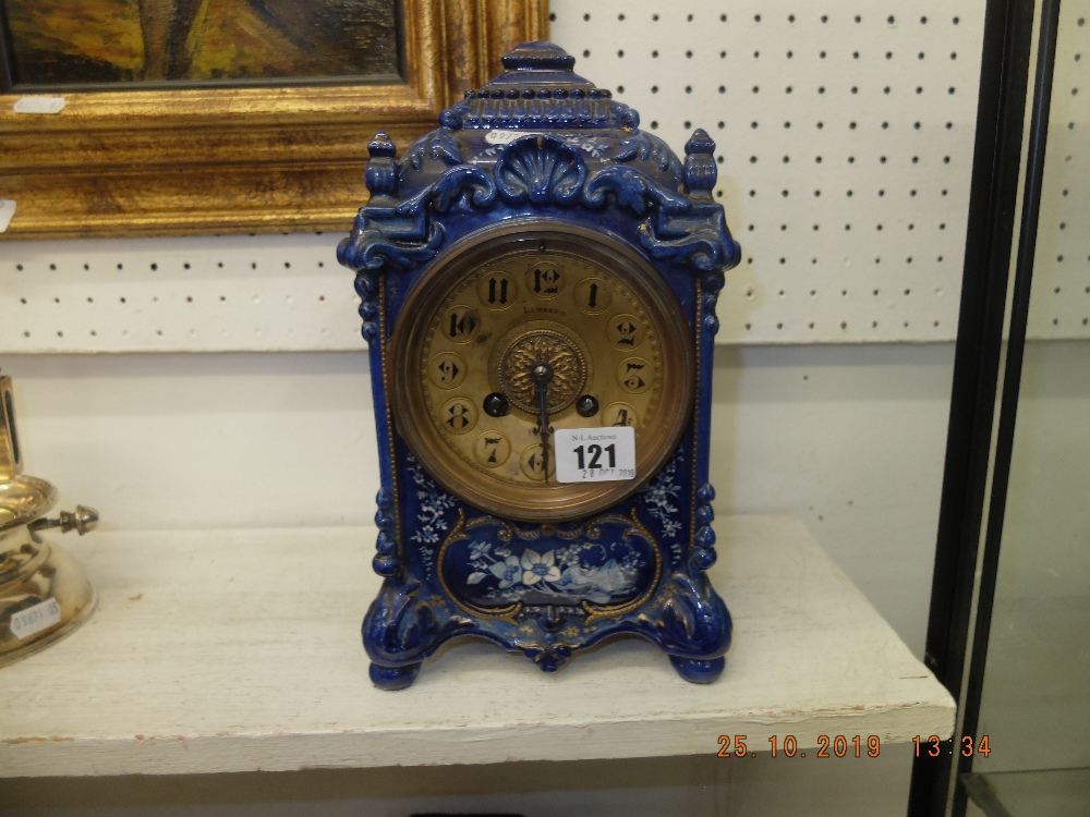 A Continental ceramic clock a/f