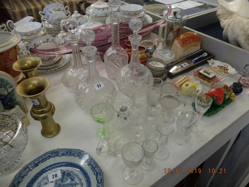 A quantity of assorted glassware including four decanters (A/F) - Image 2 of 3