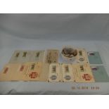 A collection of Egyptian and other stamps and first day covers and a 1910 1000 Reichsbank note