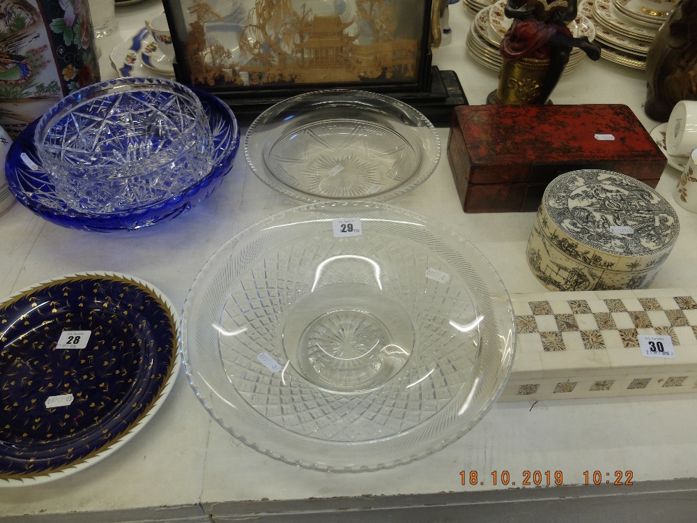 A Victorian cut crystal bowl plus a cut crystal tazza - Image 2 of 3