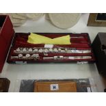A cased Yamaha flute