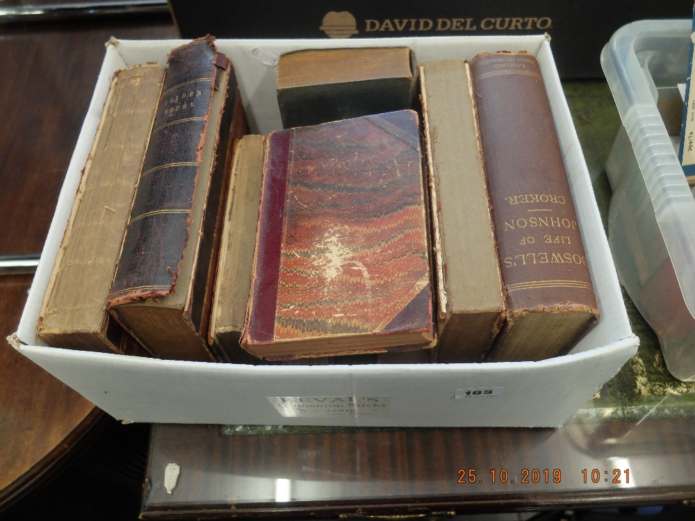 A quantity of antique books