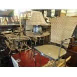 A quantity of wicker furniture,