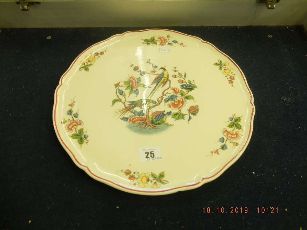 A porcelain cake plate