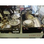 A quantity of plated metalware etc
