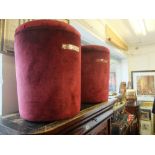 Two velvet stools