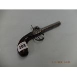 A 19th century ladies Belgium percussion pistol a/f