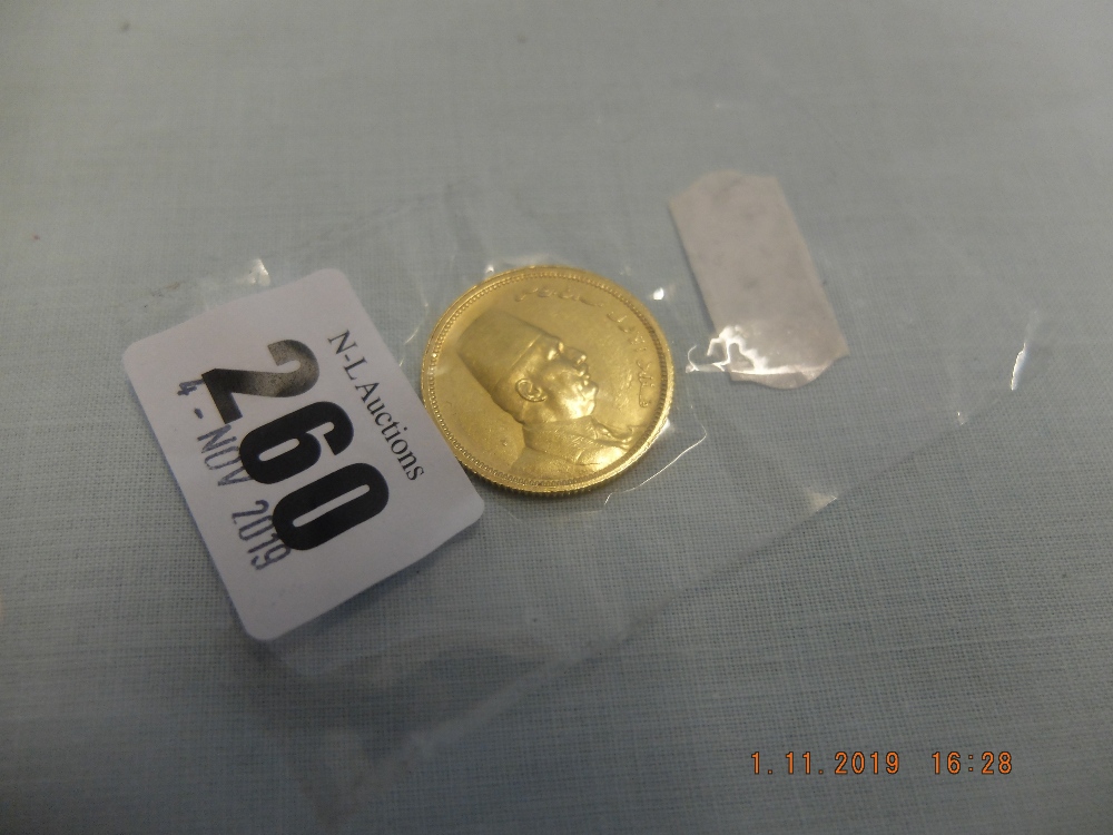 A 1922 Egyptian King Faud 100 Piastres gold coin - Image 2 of 4