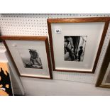 Two framed photographs