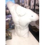 A marbled figure of a torso