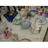 A Burleigh ware teapot and three others
