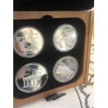 A silver proof coin set Winter Olympics 1976