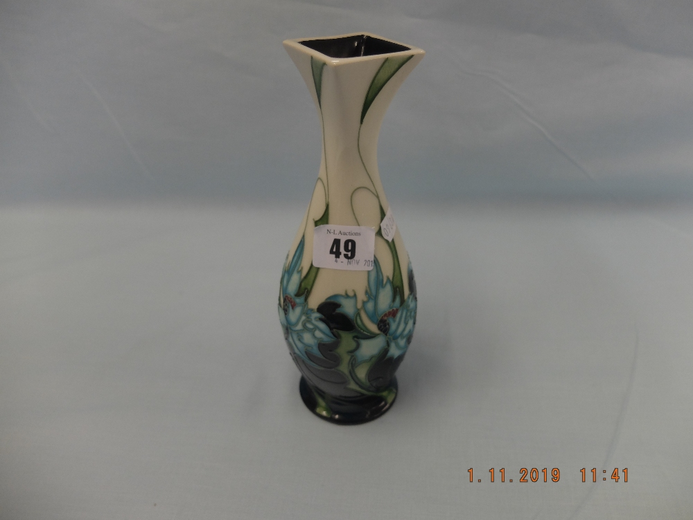 An Emma Bossons Moorcroft posy vase