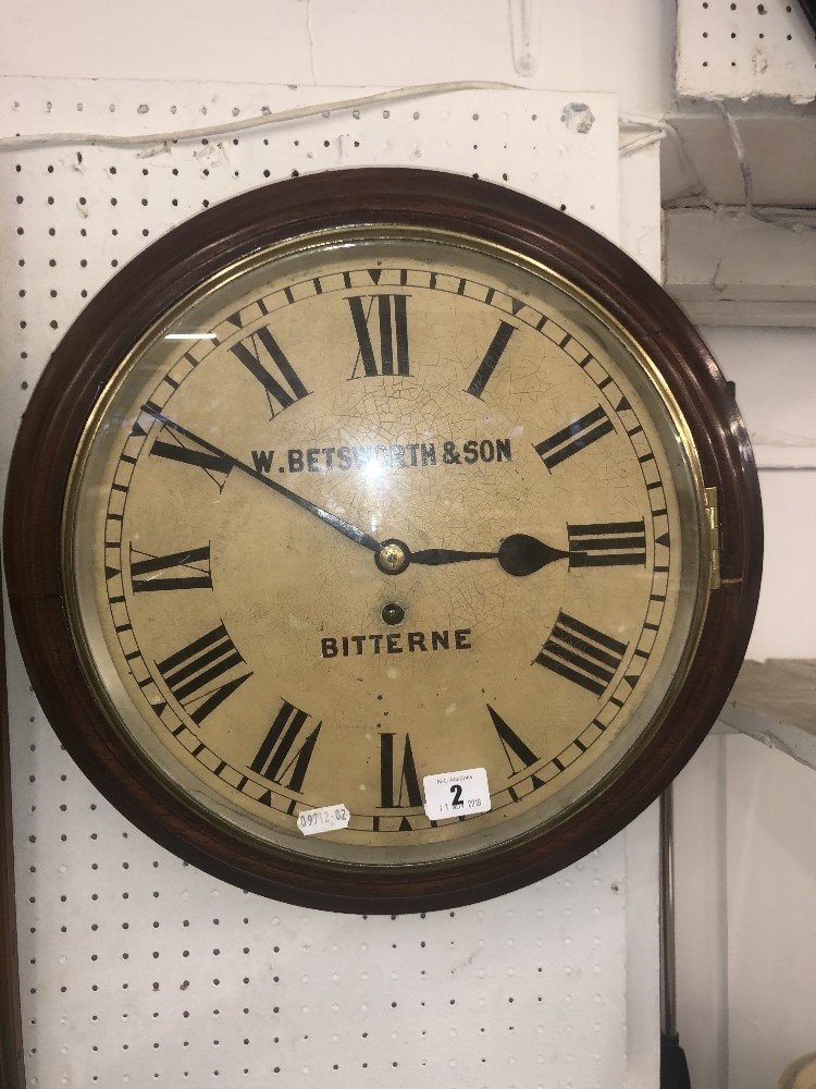 A W Betsworth and Son Bitterne mahogany cased station clock - Image 2 of 2