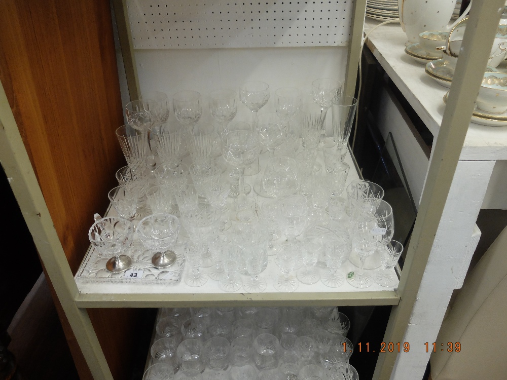 A quantity of cut crystal glassware