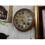 A Ramsey Dundee mahogany cased station clock