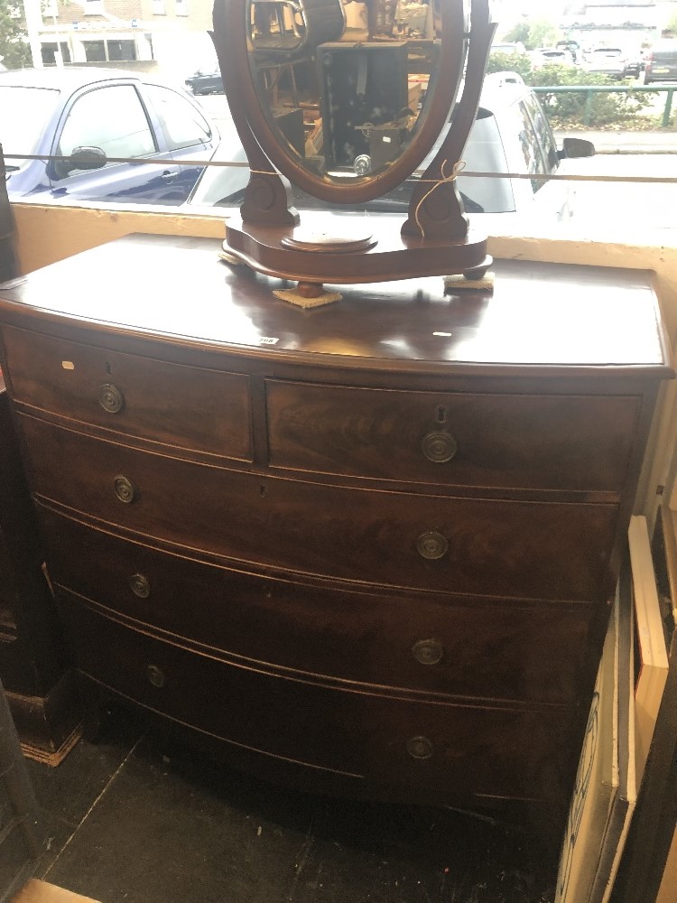 A 19th Century Georgian mahogany chest of drawers on bracket feet - Image 3 of 5