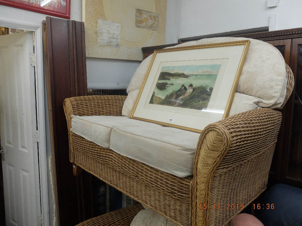 A rattan sofa and armchair - Image 5 of 5