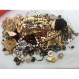 A large quantity of costume jewellery