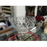 A Tiffany and Co glass heart bowl