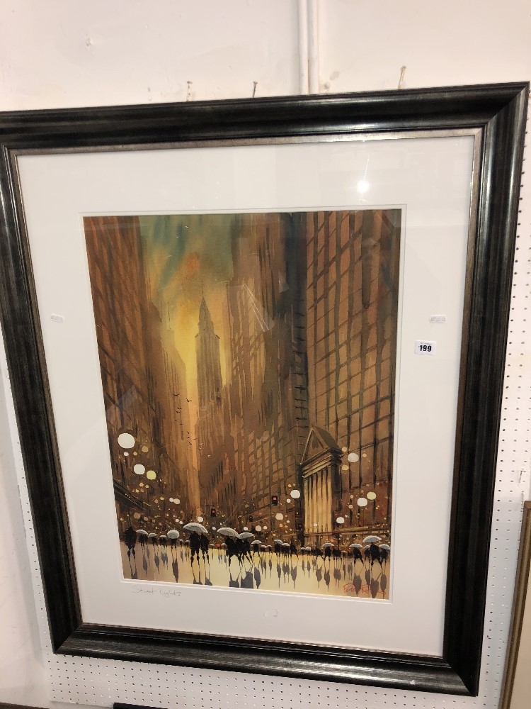 A framed watercolour Fifth Avenue signed Peter Rodgers - Image 2 of 4