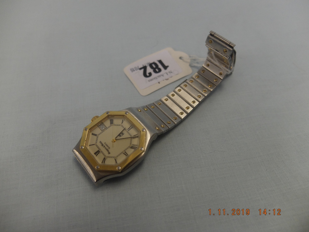 A Mappin & Webb bi colour bracelet watch