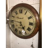 A Ramsey Dundee mahogany cased station clock
