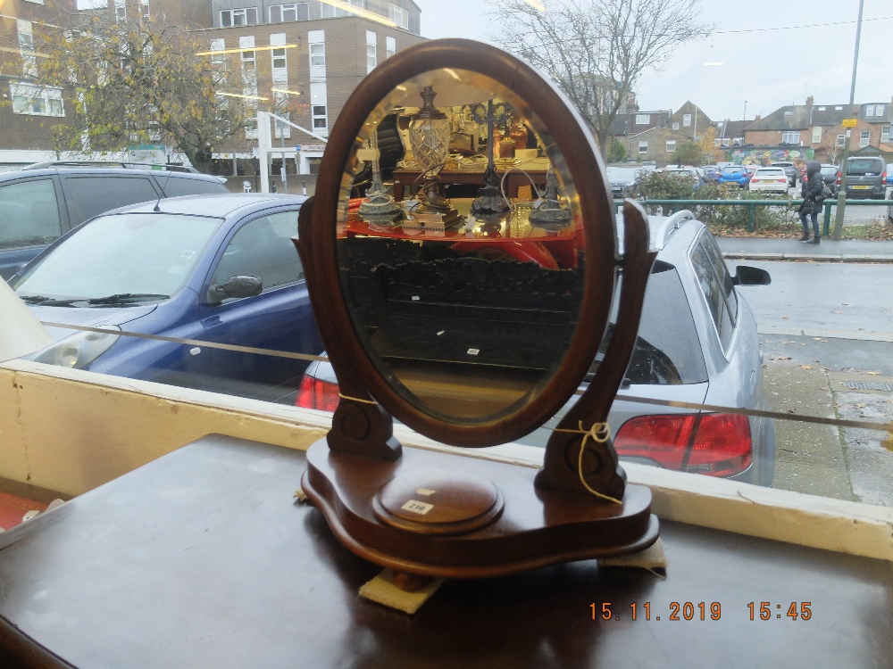 A mahogany swing toilet mirror - Image 5 of 5